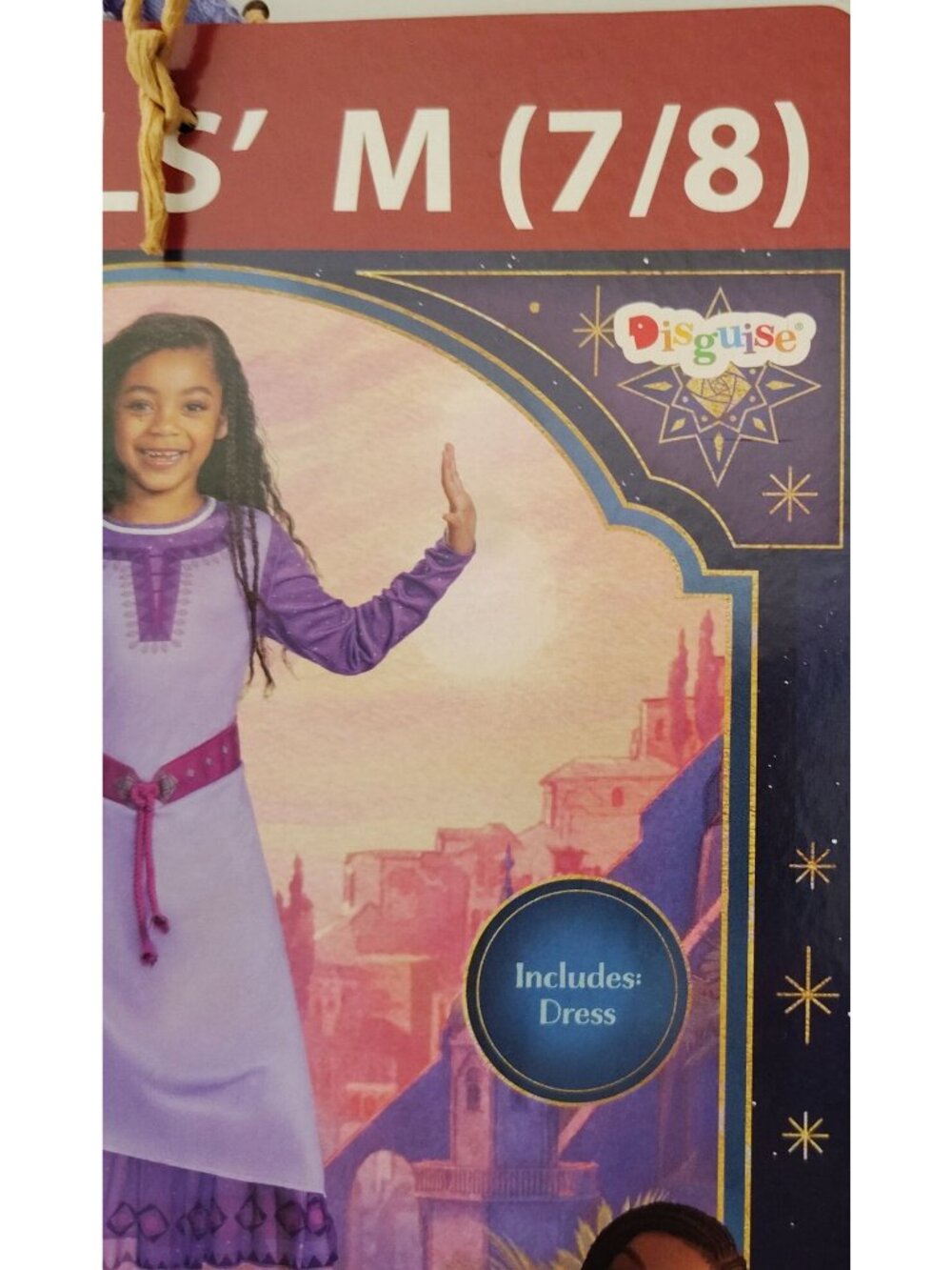 Disguise Disney Girls M (8) Wish Asha Purple Long Sleeve Dress Halloween Costume - Picture 8 of 11